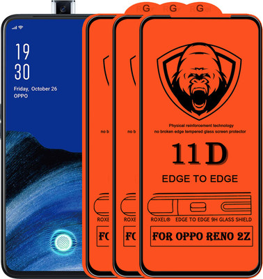Roxel Edge To Edge Tempered Glass for OPPO Reno 2z(Pack of 3)