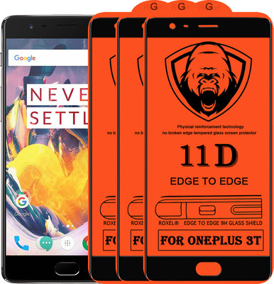 SoftTech Edge To Edge Tempered Glass for OnePlus 3T(Pack of 2)