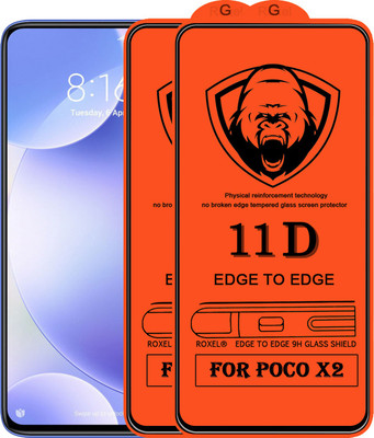 SoftTech Edge To Edge Tempered Glass for Poco X2(Pack of 2)