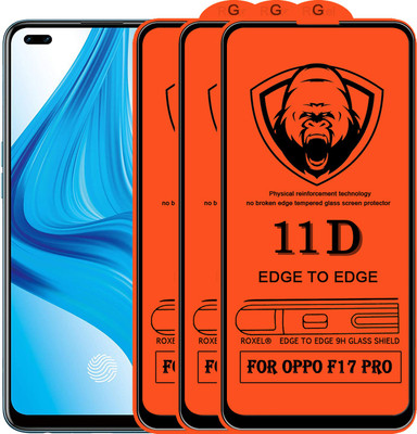 SoftTech Edge To Edge Tempered Glass for Oppo F17 Pro(Pack of 2)