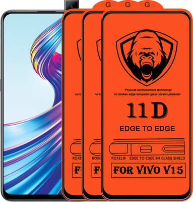 SoftTech Edge To Edge Tempered Glass for Vivo V15(Pack of 2)