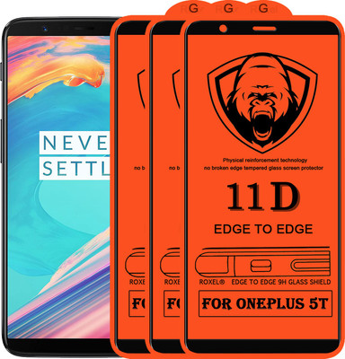 SoftTech Edge To Edge Tempered Glass for OnePlus 5T(Pack of 2)