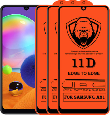 11D Edge To Edge Tempered Glass for Samsung Galaxy A31(Pack of 2)