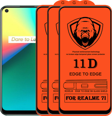 SoftTech Edge To Edge Tempered Glass for Realme 7I(Pack of 2)