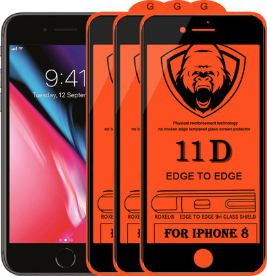 SoftTech Edge To Edge Tempered Glass for Apple iPhone 8(Pack of 2)