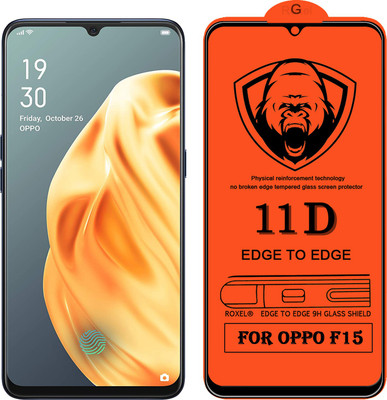 SoftTech Edge To Edge Tempered Glass for Oppo F15(Pack of 2)
