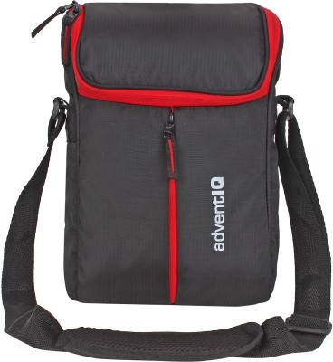 BAGS N PACKS Black, Red Messenger Bag Unisex Stylish & Trendy Tablet Cross Body-Sling- Messenger Bag-Black/Red Zipper (BNP 0148)