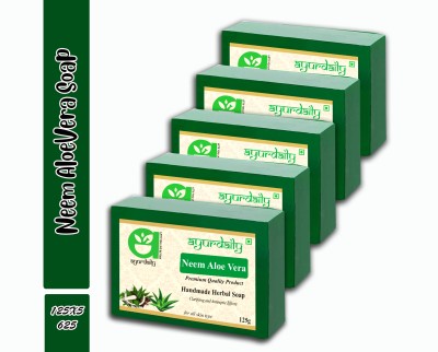 Ayurdaily Natural Neem & Aloevera Bath Soap(5 x 125 g)