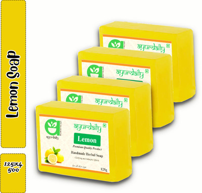 Ayurdaily Natural Lemon Bath Soap(4 x 125 g)