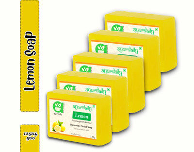 Ayurdaily Natural Lemon Bath Soap(5 x 125 g)