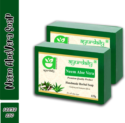 Ayurdaily Natural Neem & Aloevera Bath Soap(2 x 125 g)