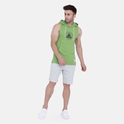 AESTHETICBODIES Sleeveless Printed Men Sweatshirt