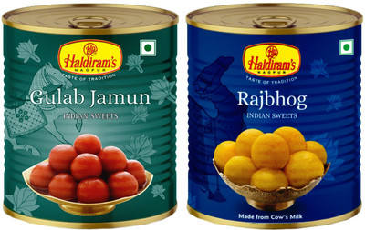 Haldiram's Rajbhog and Gulab Jamun (Combo Pack) Tin(2 x 1 kg)