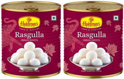 Haldiram's Rasgulla (Pack Of 2) Tin(2 x 1 kg)