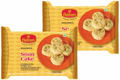 Haldiram's Soan Cake (Sadha) (Pack of 2) Box(2 x 400 g)