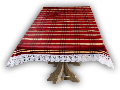 The Furnishing Tree Printed 12 Seater Table Cover(Red, PVC)