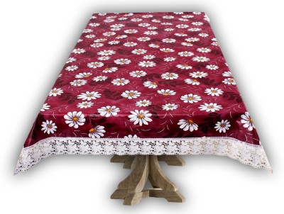 The Furnishing Tree Printed 4 Seater Table Cover(Red, PVC)