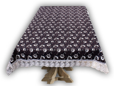 The Furnishing Tree Printed 6 Seater Table Cover(Brown, PVC)