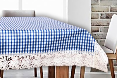 The Furnishing Tree Printed 10 Seater Table Cover(Blue, PVC)