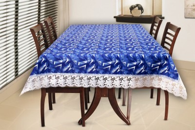 The Furnishing Tree Printed 4 Seater Table Cover(Blue, PVC)