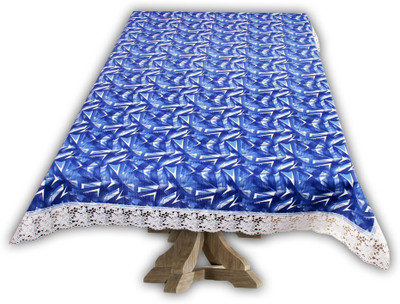 The Furnishing Tree Printed 8 Seater Table Cover(Blue, PVC)