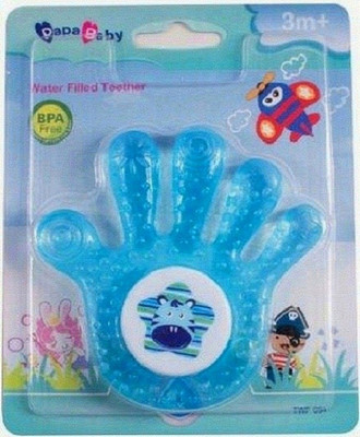 HuddiBABA Baby Teether Soft Water Finger Teether, .For New Born Babies . Teether(Blue)