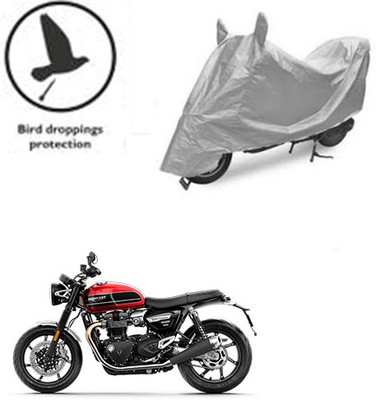 Motoren Waterproof Two Wheeler Cover for Triumph(Twin, Silver)