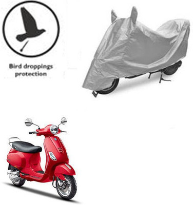 RPSENTTERPR Waterproof Two Wheeler Cover for Piaggio(Vespa VXL, Silver)