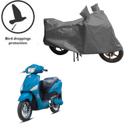 saanvi Waterproof Two Wheeler Cover for Hero(Electric Optima, Grey)