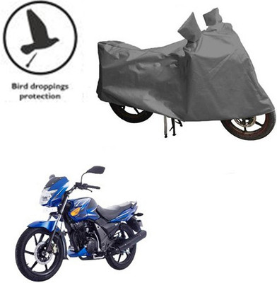 saanvi Waterproof Two Wheeler Cover for TVS(Flame SR125, Grey)