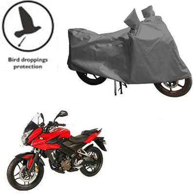 saanvi Waterproof Two Wheeler Cover for Bajaj(Pulsar AS 150, Grey)