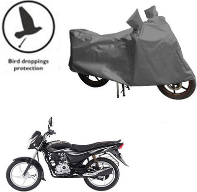 saanvi Waterproof Two Wheeler Cover for Bajaj(Platina 100 DTS-i, Grey)