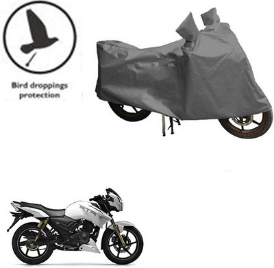 saanvi Waterproof Two Wheeler Cover for TVS(Apache RTR 180, Grey)
