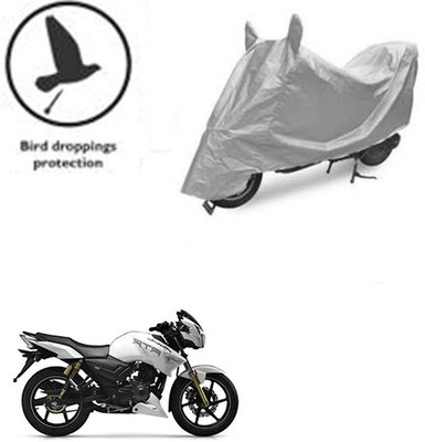 saanvi Waterproof Two Wheeler Cover for TVS(Apache RTR 180, Silver)