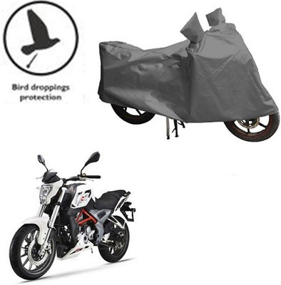 saanvi Waterproof Two Wheeler Cover for DSK Benelli(TNT 25, Grey)