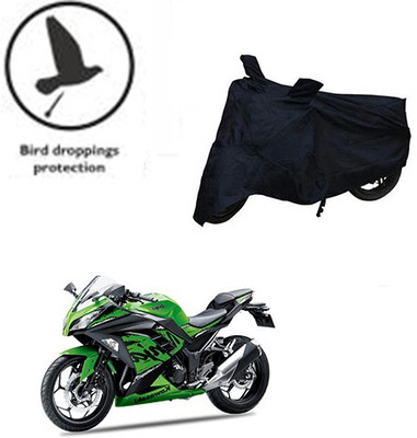 RPSENTTERPR Waterproof Two Wheeler Cover for Kawasaki(Ninja 300, Black)
