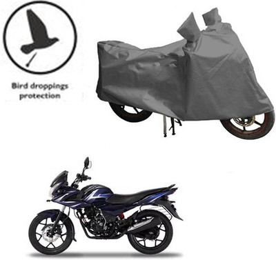 saanvi Waterproof Two Wheeler Cover for Bajaj(Discover 150 f, Grey)