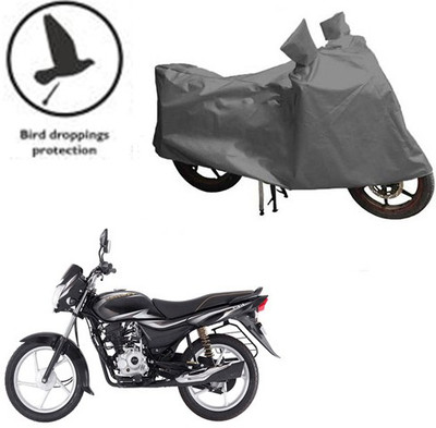 saanvi Waterproof Two Wheeler Cover for Bajaj(Platina 100 DTS-i, Grey)