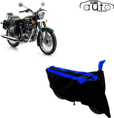 ABS AUTO TREND Two Wheeler Cover for Royal Enfield(Bullet 500, Black, Blue)