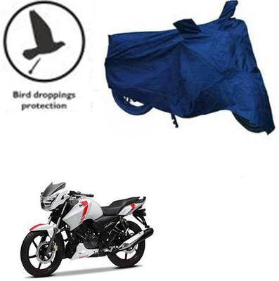 Motoren Waterproof Two Wheeler Cover for TVS(Apache, Blue)