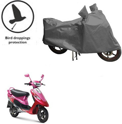 saanvi Waterproof Two Wheeler Cover for TVS(Scooty Pep+, Grey)