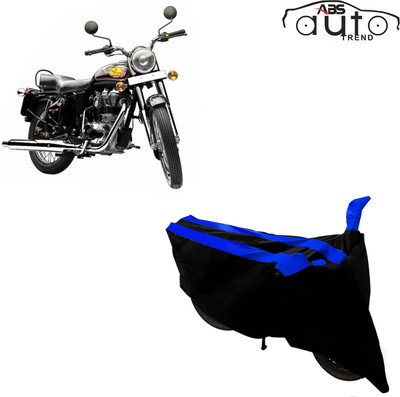 ABS AUTO TREND Two Wheeler Cover for Royal Enfield(Bullet 350, Black, Blue)