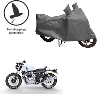 saanvi Waterproof Two Wheeler Cover for Royal Enfield(Continental GT, Grey)