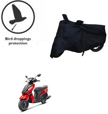 saanvi Waterproof Two Wheeler Cover for Suzuki(Let's, Black)