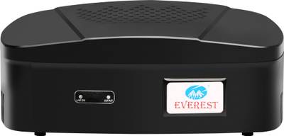 Everest ENT 100 ABS Body Voltage Stabilizer Upto 72 Inches LED TV + Home Theater + Set Top Box + Blu-Ray Player (Working Range : 90 V to 290 V)  (Black)