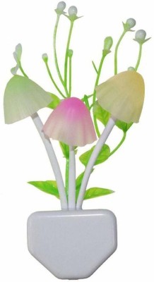 ActrovaX Mushroom Shape LED Magic Night Lamp Automatic Off/On Night Lamp(5 cm, White)
