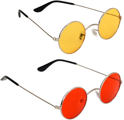 hipe Round, Butterfly Sunglasses(For Boys & Girls, Red, Yellow)