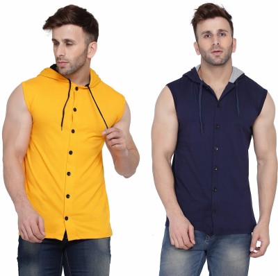 BEYOU FASHION Men Solid Casual Multicolor Shirt(Pack of 2)