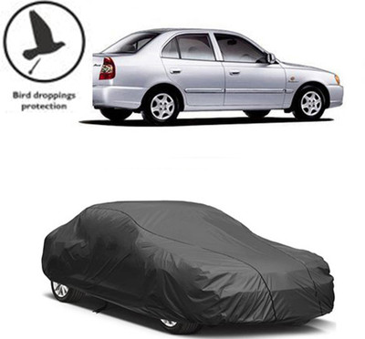 RPSENTTERPR Car Cover For Hyundai Accent Viva (With Mirror Pockets)(Black, For 2020 Models)
