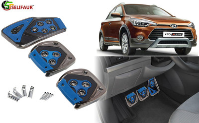 Selifaur B4P131 - 3 Pcs Blue Non-Slip Manual Car Pedals kit Pad Covers Set Car Pedal